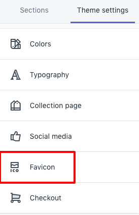 shopify instructies installeren favicon